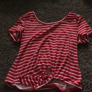rue21 Red & White Stripped Tee